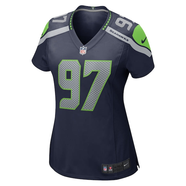 Mario Edwards Jr. Seattle Seahawks Nike Women's Game Jersey - College Navy - Image 2