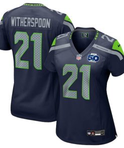 Alternative view of Devon Witherspoon Seattle Seahawks Nike Women's Team 50th Season Game Jersey - College Navy/Royal