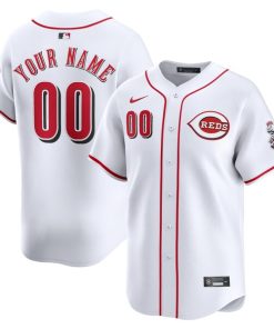 Cincinnati Reds Nike Home Limited Custom Jersey - White