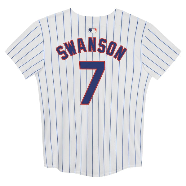 Dansby Swanson Chicago Cubs Nike Preschool Home Game Jersey - White - Image 3