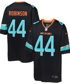 Chop Robinson Miami Dolphins Nike Youth 2025 Rivalries Collection Game Jersey - Pitch Blue