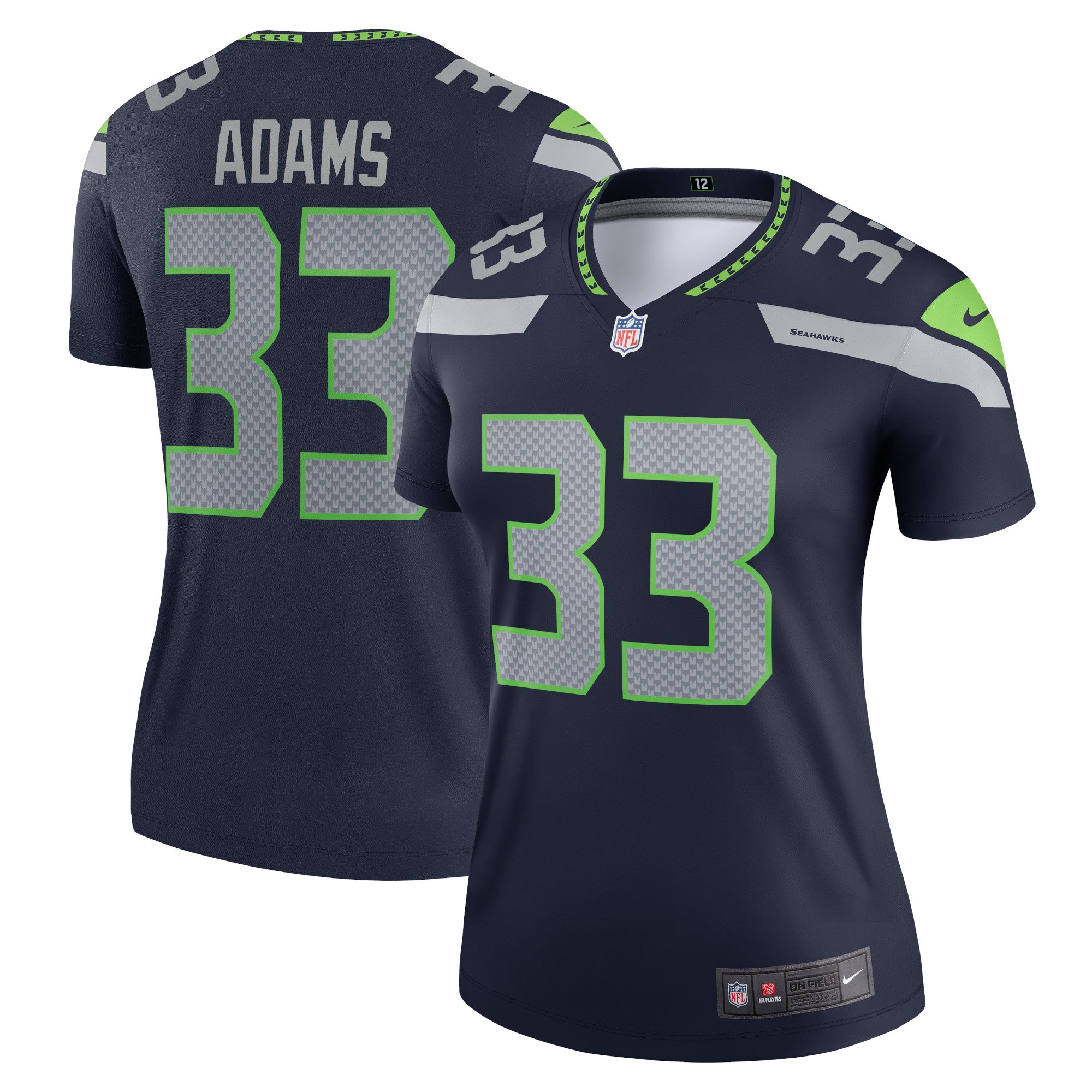 Jamal Adams Seattle Seahawks Nike Women's Legend Jersey - Neon Green/Navy - Image 6