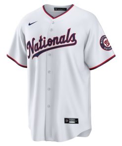 Alternative view of Washington Nationals Nike Home Blank Replica Jersey - White