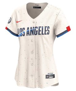 Alternative view of Los Angeles Dodgers Nike Women's 2024 City Connect Limited Jersey - Cream