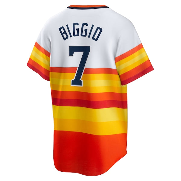 Craig Biggio Houston Astros Nike Home Cooperstown Collection Player Jersey - White - Image 3