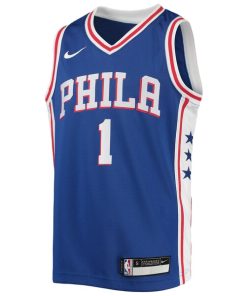 Alternative view of James Harden Philadelphia 76ers Nike Youth Swingman Jersey - Icon Edition - Royal