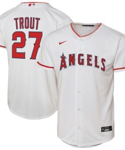 Mike Trout Los Angeles Angels Nike Youth Home Replica Player Jersey - White