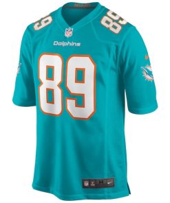 Alternative view of Nat Moore Miami Dolphins Nike Game Retired Player Jersey - Aqua