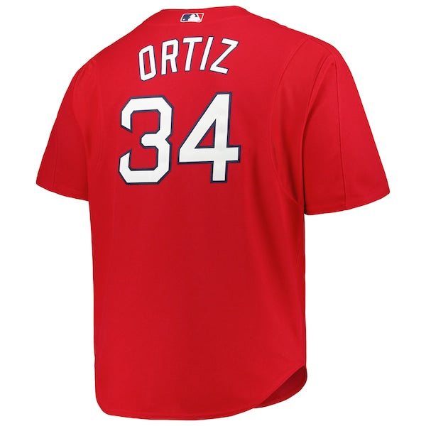 David Ortiz Boston Red Sox Big & Tall Cooperstown Collection Batting Practice Replica Jersey - Red - Image 3