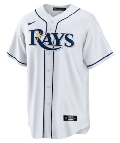 Alternative view of Tampa Bay Rays Nike Home Replica Custom Jersey - White