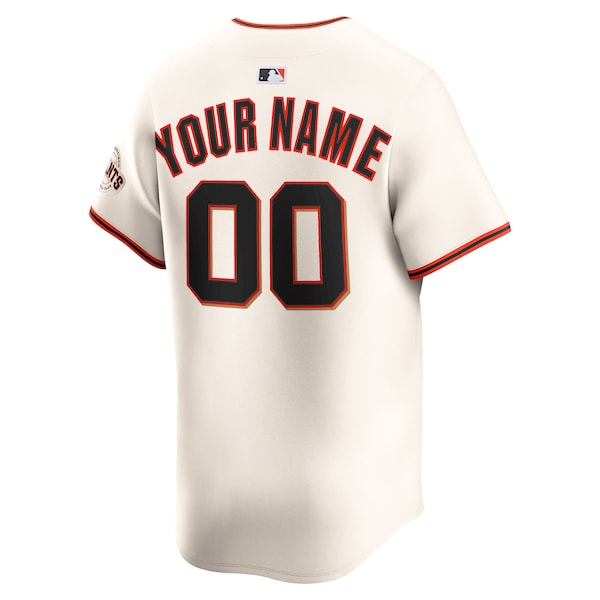 San Francisco Giants Nike Home Limited Custom Jersey - Cream - Image 3