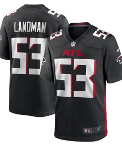 Nate Landman Atlanta Falcons Nike Team Game Jersey -  Black