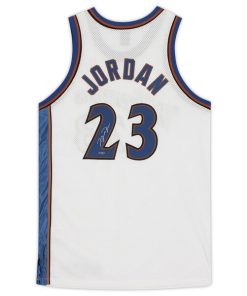 Alternative view of Michael Jordan Washington Wizards Authentic Autographed White Nike Jersey