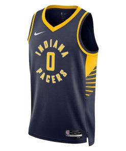Alternative view of Tyrese Haliburton Indiana Pacers Nike Unisex Swingman Jersey - Icon Edition - Navy