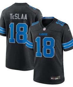 Isaac TeSlaa Detroit Lions Nike Alternate Game Player Jersey - Black/Blue