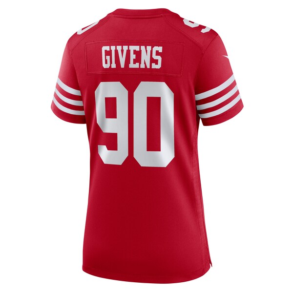 Kevin Givens San Francisco 49ers Nike Women's Game Jersey - Scarlet - Image 4