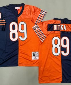 Mike Ditka Chicago Bears Authentic Split Throwback Retired Player Jersey