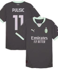 Christian Pulisic AC Milan Puma 2024/25 Third Authentic Player Jersey - Charcoal