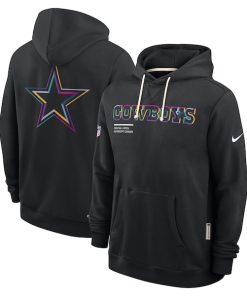 Dallas Cowboys Nike 2025 NFL Crucial Catch Sideline Standard Issue Dri-FIT Hoodie - Black