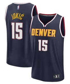 Nikola Jokic Denver Nuggets  Fast Break Replica Player Jersey - Icon Edition - Navy