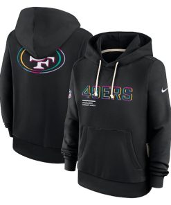 San Francisco 49ers Nike Women's 2025 NFL Crucial Catch Sideline Standard Issue Dri-FIT Hoodie - Black