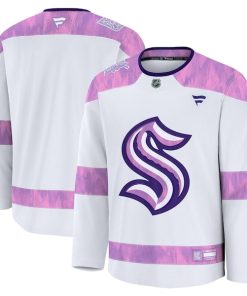 Seattle Kraken  2024 Hockey Fights Cancer Practice Jersey - White