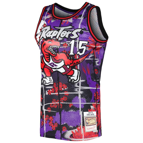 Vince Carter Toronto Raptors 1998/99 Hardwood Classics Lunar New Year Swingman Jersey - Purple - Image 2