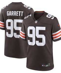 Alternative view of Myles Garrett Cleveland Browns Nike Team Game Jersey -  Brown