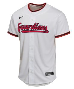 Alternative view of Cleveland Guardians Nike Youth Home Limited Jersey - White