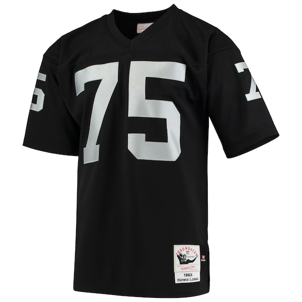 Howie Long Las Vegas Raiders 1983 Authentic Throwback Retired Player Jersey - Black - Image 2