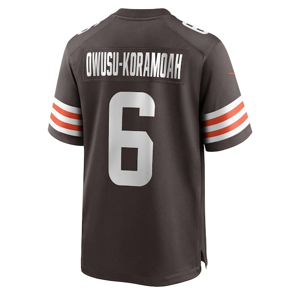 Jeremiah Owusu-Koramoah Cleveland Browns Nike Team Game Jersey - Brown - Image 3