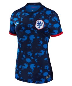 Alternative view of Netherlands Women's National Team Nike Women's 2023 Away Stadium Replica Jersey - Blue