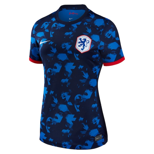 Netherlands Women's National Team Nike Women's 2023 Away Stadium Replica Jersey - Blue - Image 2