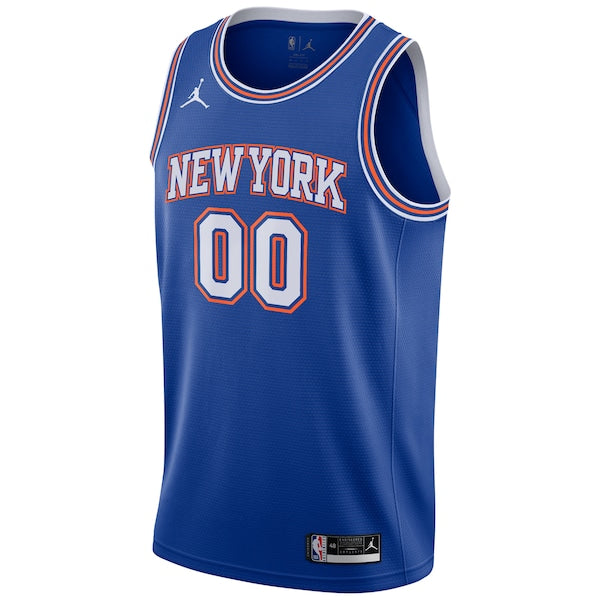 New York Knicks Jordan Brand Swingman Custom Jersey - Statement Edition - Blue - Image 2