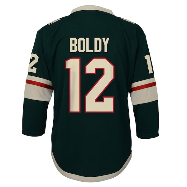 Matthew Boldy Minnesota Wild Outerstuff Youth Home Replica Jersey - Green - Image 3