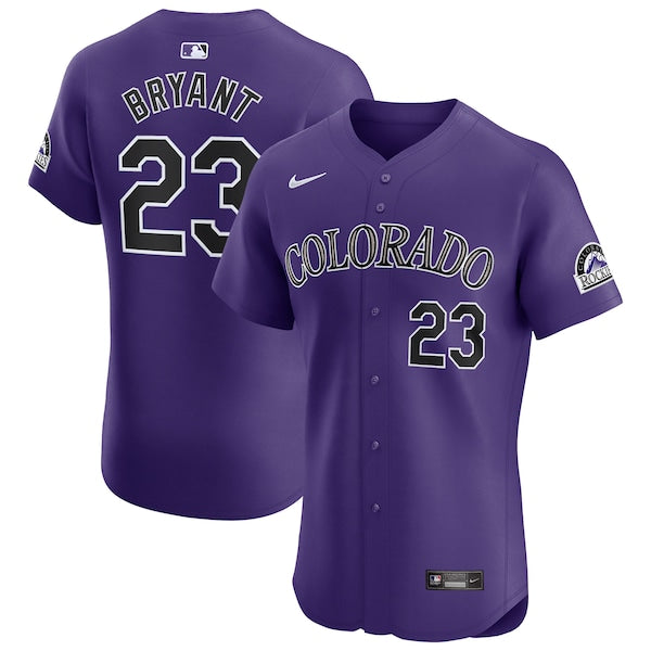 Kris Bryant Colorado Rockies Nike Alternate Elite Player Jersey - Purple - Image 2