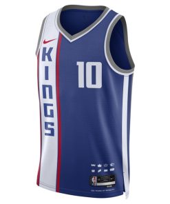 Alternative view of Domantas Sabonis Sacramento Kings Nike Unisex 2023/24 Swingman Jersey - Blue - City Edition