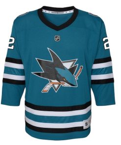 Alternative view of Will Smith San Jose Sharks Youth Home Replica Player Jersey - Teal