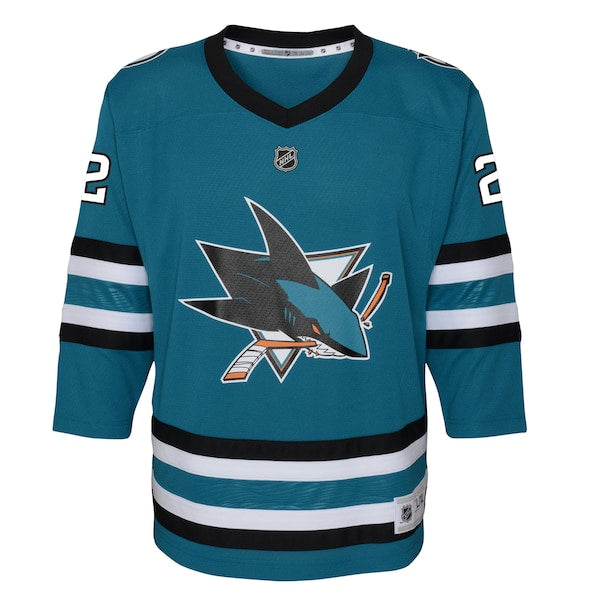 Will Smith San Jose Sharks Youth Home Replica Player Jersey - Teal - Image 2