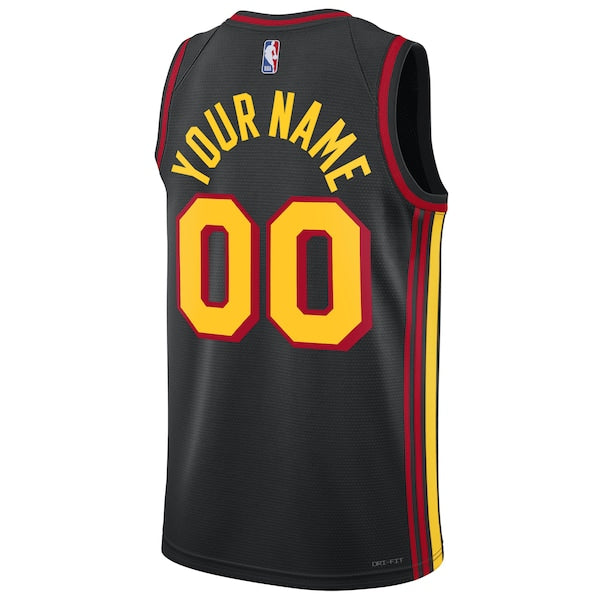 Atlanta Hawks Jordan Brand Unisex 2022/23 Swingman Custom Jersey - Statement Edition - Black - Image 3