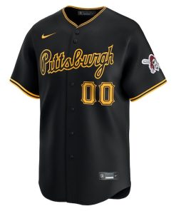 Alternative view of Pittsburgh Pirates Nike  Alternate Limited Custom Jersey?¨C Black