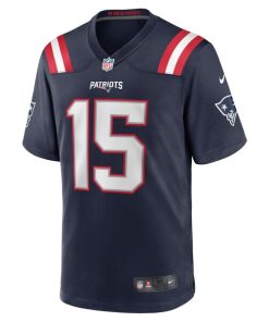 Alternative view of Corliss Waitman New England Patriots Nike Game Jersey - Navy
