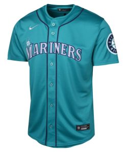 Alternative view of Seattle Mariners Nike Youth Alternate Limited Jersey - Aqua