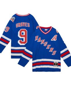 Alternative view of Adam Graves New York Rangers  1993/94 Blue Line Player Jersey - Royal
