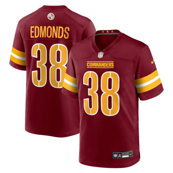 Chase Edmonds Washington Commanders Nike Team Game Jersey - Burgundy