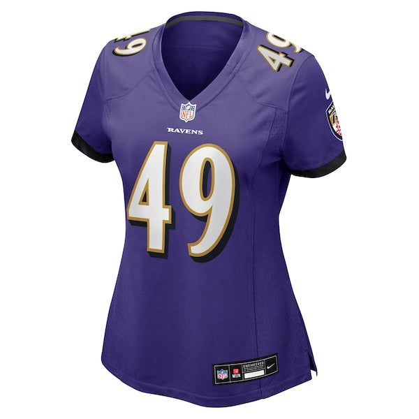Jay Higgins IV Baltimore Ravens Nike Women's Team Game Jersey - Purple - Image 2