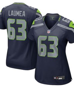 Alternative view of Sataoa Laumea Seattle Seahawks Nike Women's Team Game Jersey -  College Navy