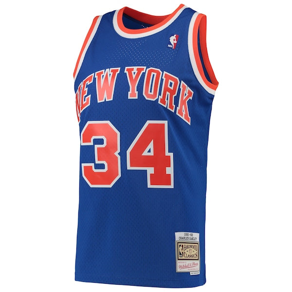 Charles Oakley New York Knicks Hardwood Classics Swingman Jersey - Blue - Image 2