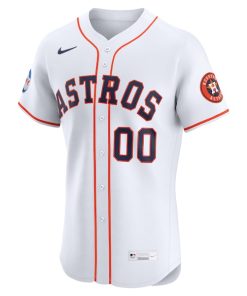 Alternative view of Houston Astros Nike Home Elite Sponsor Patch Custom Jersey - White