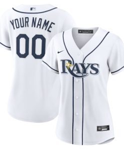 Tampa Bay Rays Nike Women's Home Custom Replica 2.0 Jersey - White